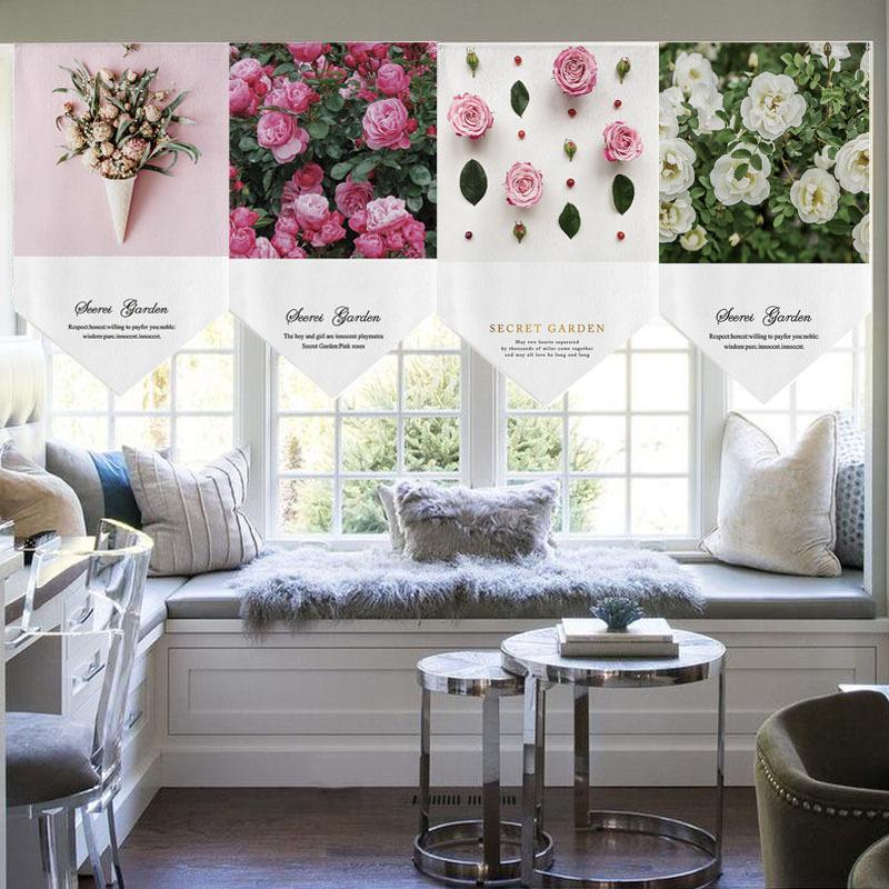 Japanese Pink Flowers Series Short Door Curtain Ins Triangle Curtain Kitchen Bedroom Sushi Shop Decorative Half Hanging Curtains, Color 6
Japanese Pink Flowers Series Short Door Curtain Ins Triangle Curtain Kitchen Bedroom Sushi Shop Decorative Half Hanging Curtains, Color 6