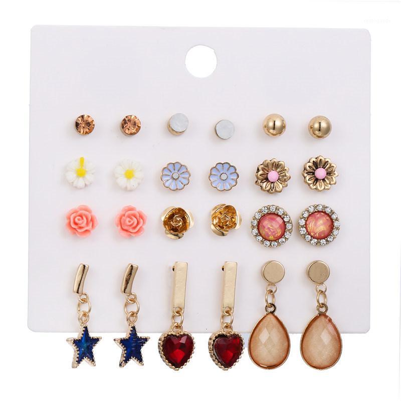 Classic Fashion Resin Flower Crystal Earings 12 Pairs/Set Women Girls Heart Star Water-drop Pendant Stud Earrings Bijoux Femme1
Classic Fashion Resin Flower Crystal Earings 12 Pairs/Set Women Girls Heart Star Water-drop Pendant Stud Earrings Bijoux Femme1