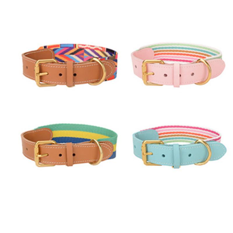 Dog Collar Quality Genuine Leather and Woven Ribbon Durable Heavy-duty Rustproof Pet Collar for Medium Large Dogs
Dog Collar Quality Genuine Leather and Woven Ribbon Durable Heavy-duty Rustproof Pet Collar for Medium Large Dogs