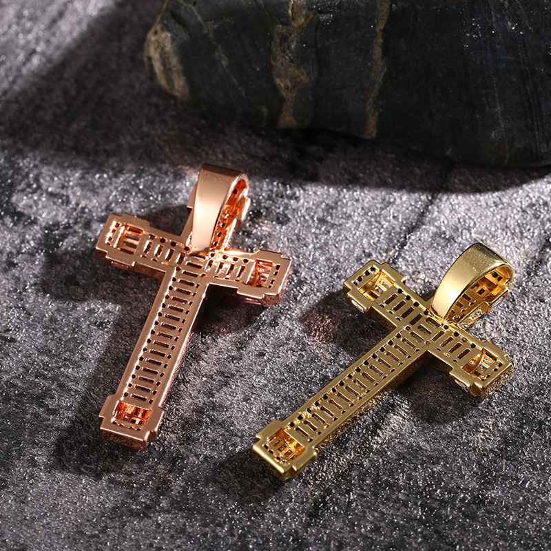 Cubic Zirconia Iced Out Pendants Necklace for Men Women New Hip Hop Bling Micro Paved CZ Stone Rapper Jewelry Rose 18K Real Gold Silver Birthday Gift 