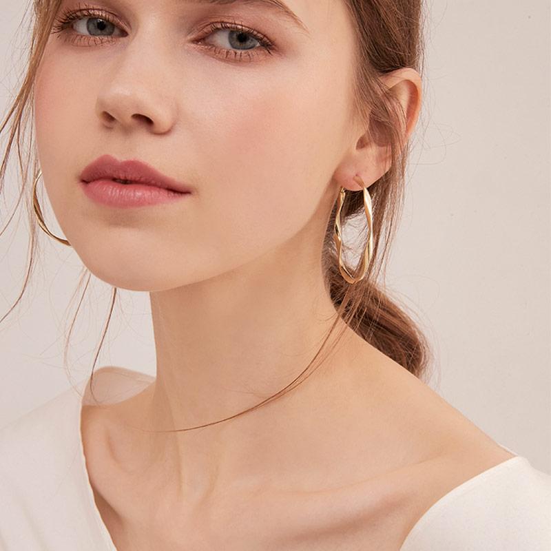 Simple Smooth Golden Color Metal Hoop Earrings Fashion Big Circle Hoops Statement Earrings For Women Party 2021 Trendy Jewelry
Simple Smooth Golden Color Metal Hoop Earrings Fashion Big Circle Hoops Statement Earrings For Women Party 2021 Trendy Jewelry