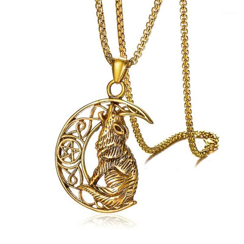 Stainless Steel Gold Crescent Moon Wolf Roaring Pendant Necklace Jewelry Gift Vintage Punk Rock Animal Wolf Necklaces Jewelry1
Stainless Steel Gold Crescent Moon Wolf Roaring Pendant Necklace Jewelry Gift Vintage Punk Rock Animal Wolf Necklaces Jewelry1