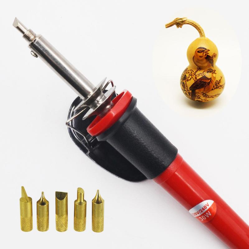 Electric Soldering iron Adjustable Temperature Solder iron With quality soldering Tips conduction core and pyrograph head
Electric Soldering iron Adjustable Temperature Solder iron With quality soldering Tips conduction core and pyrograph head