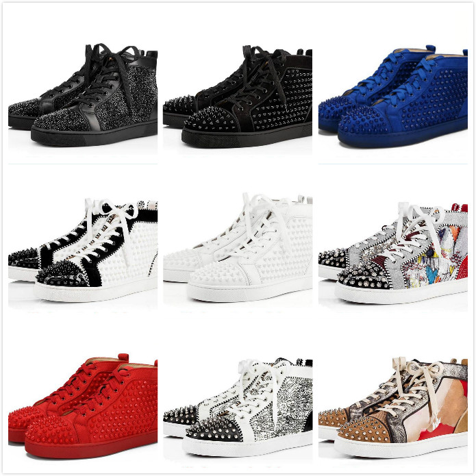 2021 Designers Sneakers Red Bottom shoes Low Cut Suede spike For Men and Women Shoes Party Wedding crystal Leather, 2020
2021 Designers Sneakers Red Bottom shoes Low Cut Suede spike For Men and Women Shoes Party Wedding crystal Leather, 2020