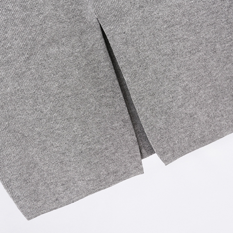 GIGOGOU Women Elastic Waist Drawstring Skirts Knitted Medium Long Skirts Autumn Winter Midi Tutu Skirt With Pocket & Button T200106