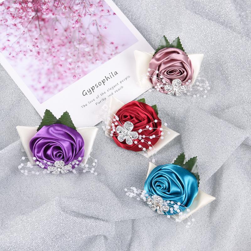 Wedding Wrist Flower Rose Silk Ribbon Bride Corsage Hand Decorative Wristband Bracelet Bridesmaid Curtain Band Clip Bouquet 20201, Blue
Wedding Wrist Flower Rose Silk Ribbon Bride Corsage Hand Decorative Wristband Bracelet Bridesmaid Curtain Band Clip Bouquet 20201, Blue