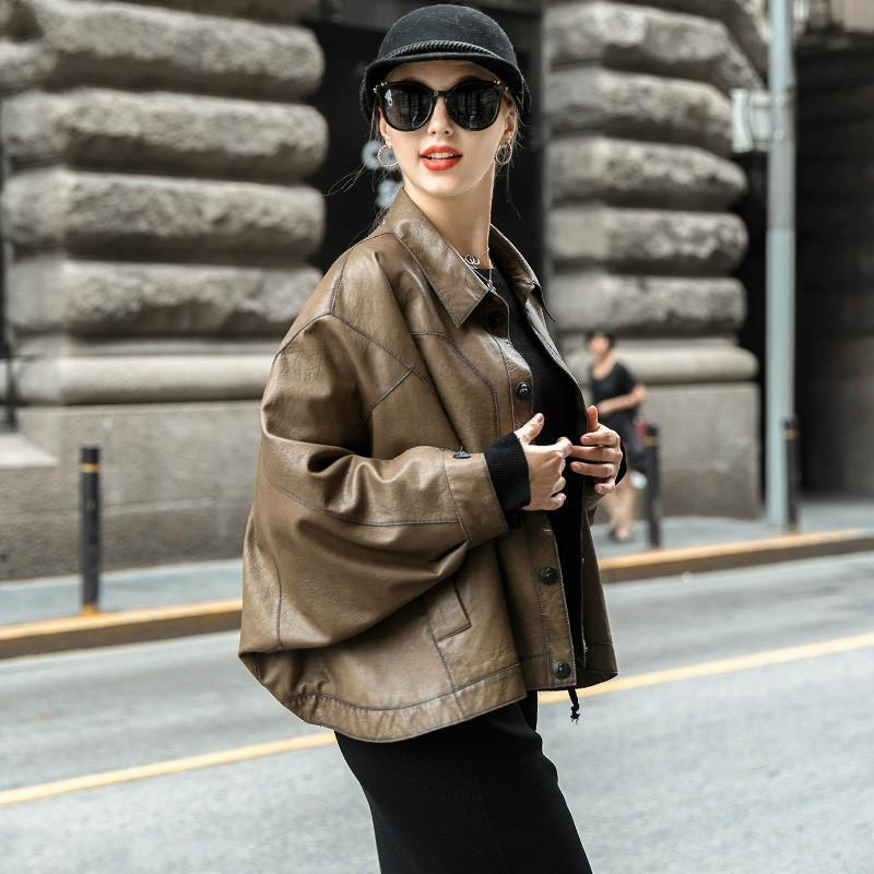Leather Genuine Real Sheepskin Jacket Women Clothes 2020 New Spring Autumn Windbreaker SM1891 YY2419, Army green
Leather Genuine Real Sheepskin Jacket Women Clothes 2020 New Spring Autumn Windbreaker SM1891 YY2419, Army green