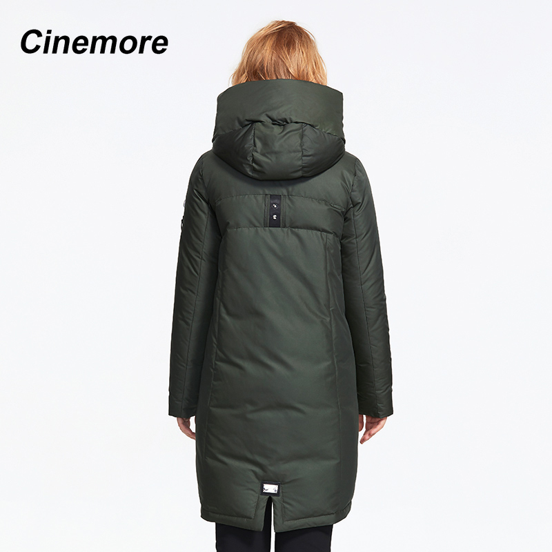 CINEMORE Winter new arrival women down jacket with a hood top thick cotton color fashionable long women coat for winter 201217