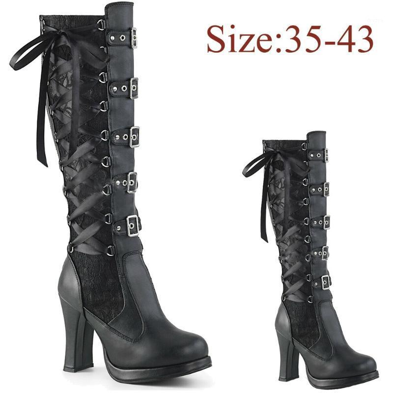 Knee-High Boots Women Sexy Cross-tied High Heel Boots Female Cross Tied Bootie Winter bottes femme Cosplay Gothic botas mujer A41, Black
Knee-High Boots Women Sexy Cross-tied High Heel Boots Female Cross Tied Bootie Winter bottes femme Cosplay Gothic botas mujer A41, Black