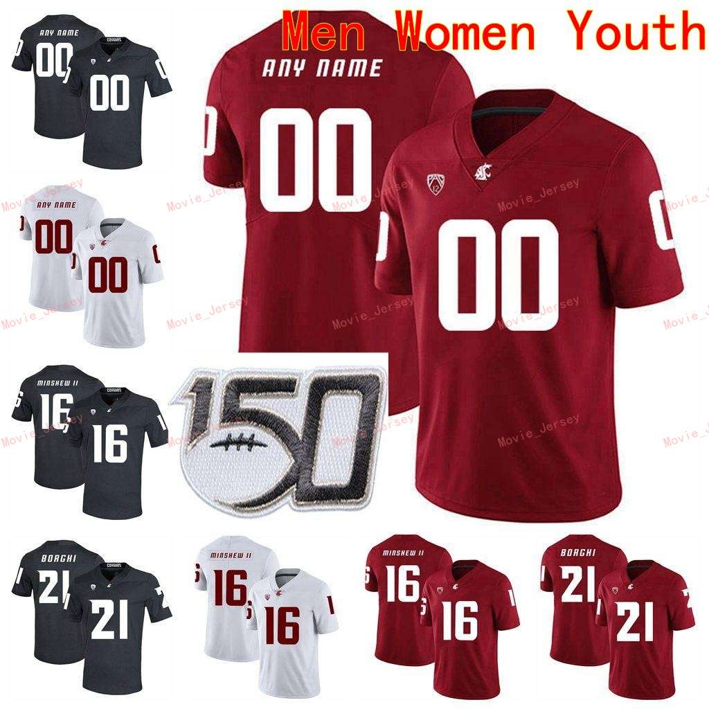 Stitched Custom 11 Drew Bledsoe 12 Dezmon Patmon 15 Gunner Cruz 16 Deon McIntosh Washington State Cougars Men Women Youth Jersey, Youth black with 150th patch
Stitched Custom 11 Drew Bledsoe 12 Dezmon Patmon 15 Gunner Cruz 16 Deon McIntosh Washington State Cougars Men Women Youth Jersey, Youth black with 150th patch