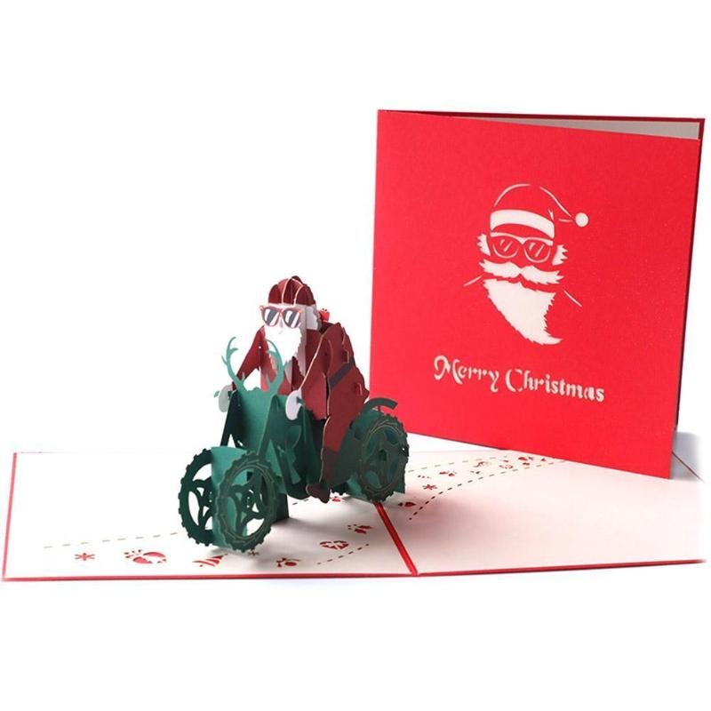 Christmas Three-dimensional Greeting Card Santa Claus Paper Carving Card A Handmade 3d Riding Customization Motorcycle Chri S7T4
Christmas Three-dimensional Greeting Card Santa Claus Paper Carving Card A Handmade 3d Riding Customization Motorcycle Chri S7T4