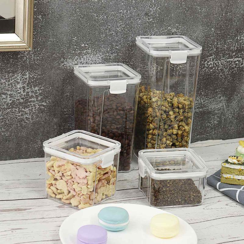 460ml-1800ml Kitchen Storage Bottles Jars Transparent Grain Container Organizer Cereal Dried Sealed Dispenser Boxes
460ml-1800ml Kitchen Storage Bottles Jars Transparent Grain Container Organizer Cereal Dried Sealed Dispenser Boxes
