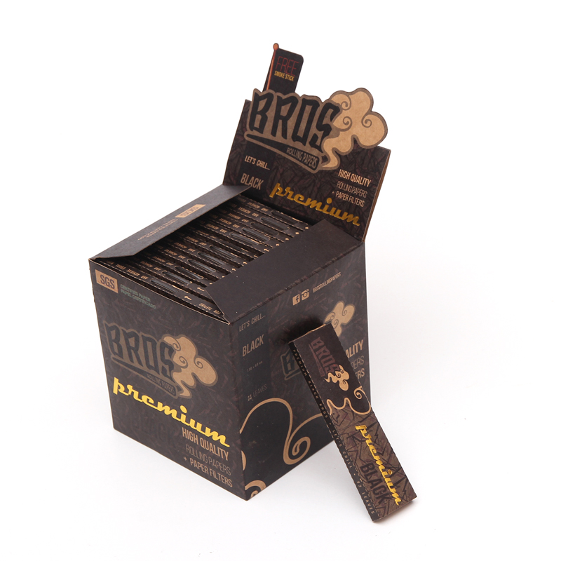 Bros black rice paper with brown filters/tips 110*44mm customized oem smoking rolling papers
Bros black rice paper with brown filters/tips 110*44mm customized oem smoking rolling papers