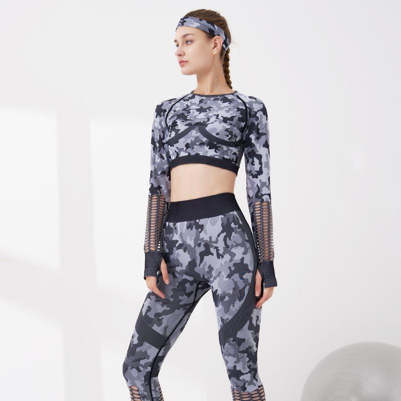 20 Camouflage Yoga Clothes Suit Women' Quick-Drying Net Hole Fitness Piece Navel Seamless Sports Set T0091, Black and gray
20 Camouflage Yoga Clothes Suit Women' Quick-Drying Net Hole Fitness Piece Navel Seamless Sports Set T0091, Black and gray