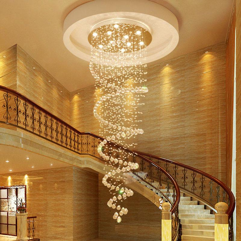 Ceiling Lights European Style Crystal Chandelier Staircase Light Living Room LED Villa Lobby El Luxury Atmospheric Lighting
Ceiling Lights European Style Crystal Chandelier Staircase Light Living Room LED Villa Lobby El Luxury Atmospheric Lighting