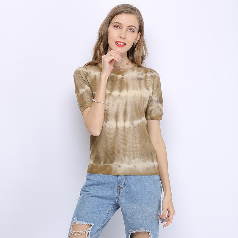 2020 round neck loose large size thin section wear simple wild Korean knitted T-shirt TX196, Brown
2020 round neck loose large size thin section wear simple wild Korean knitted T-shirt TX196, Brown
