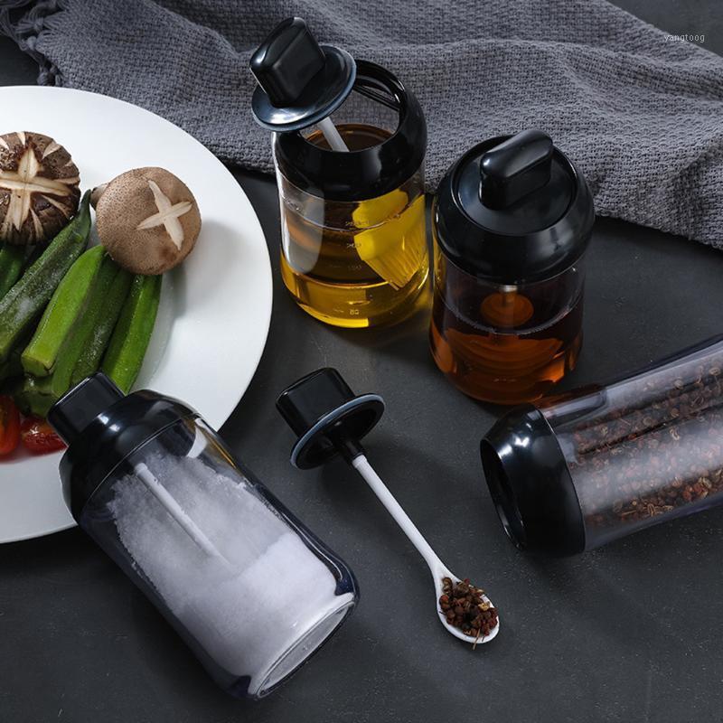 Spice jar oil bottle bee jar covered spoon integrated oil brush bottle Serving Spoon, Storage Canister, Clear Condiment1
Spice jar oil bottle bee jar covered spoon integrated oil brush bottle Serving Spoon, Storage Canister, Clear Condiment1