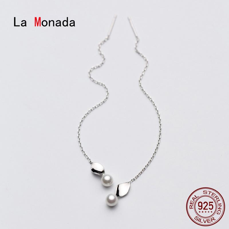 La Monada Fake Pearl Leaf Women Drop Silver Earrings 925 Sterling Silver Fine Jewelry For Women Hanging Dangle Earrings
La Monada Fake Pearl Leaf Women Drop Silver Earrings 925 Sterling Silver Fine Jewelry For Women Hanging Dangle Earrings