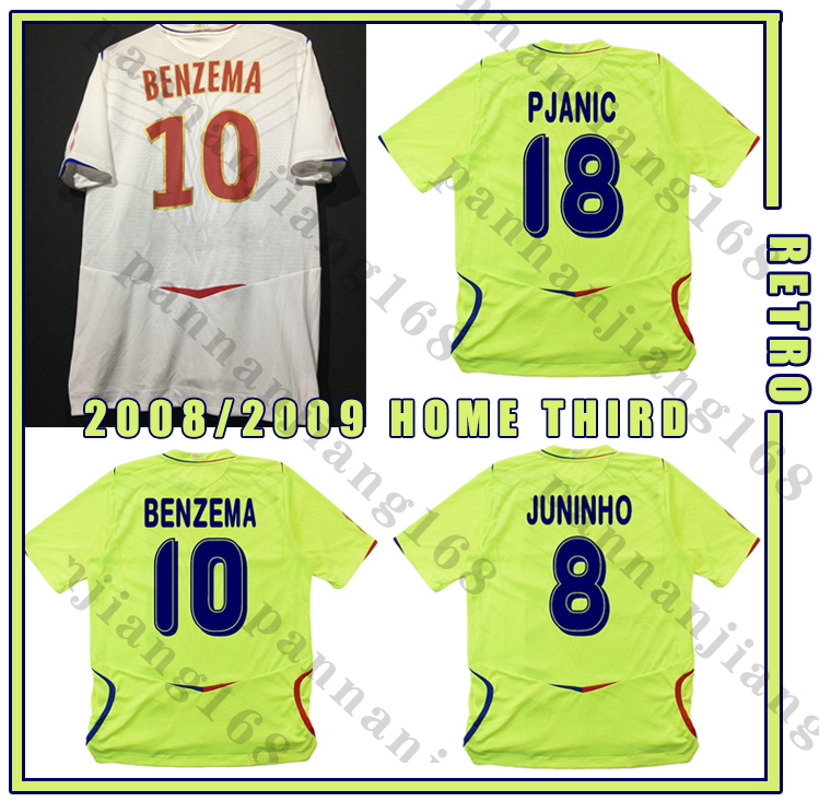 Olympique Lyonnais 2008 2009 Retro Soccer jersey Benzema Juninho Ederson Pjanic vintage football shirt Classic Shirt, Black;yellow
Olympique Lyonnais 2008 2009 Retro Soccer jersey Benzema Juninho Ederson Pjanic vintage football shirt Classic Shirt, Black;yellow