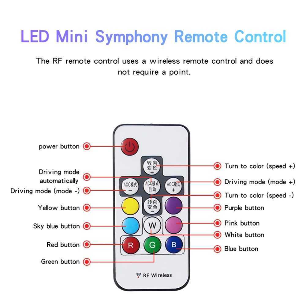 2Pcs Daytime Running Flexible Soft Tube Guide 45 60cm Car LED Strip Turn Signal Light RGB Remote Control DRL Headlight