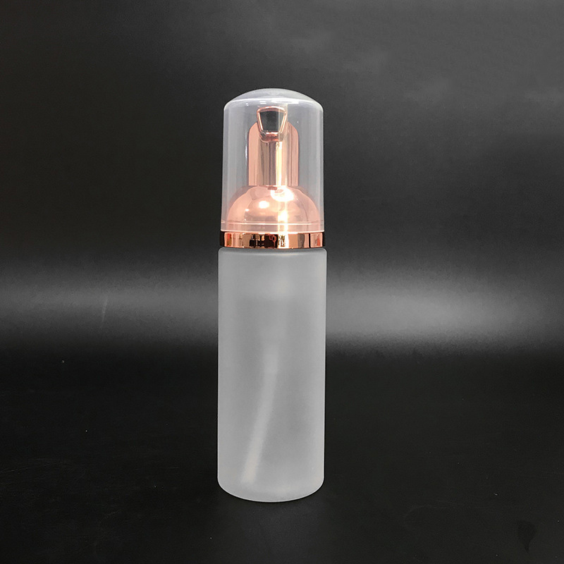 50ml Travel Foamer Bottles Frosted Plastic Foam Bottles with Gold/Silver Pump Hand Wash Soap Mousse Cream Dispenser Bubbling Bottle BPA Free