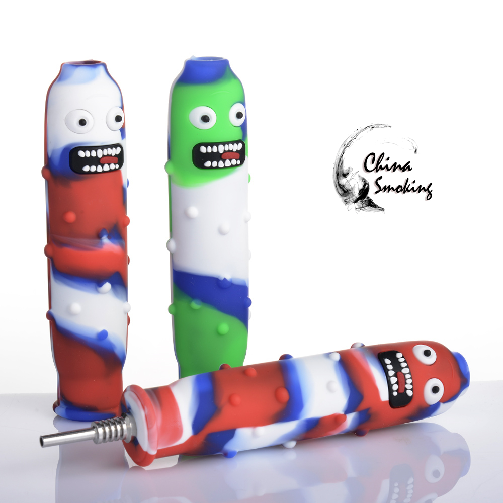5 inch silicone pipe cucumber style NC kits silicone nectar collect sillicone pipe with stainsteel tip
5 inch silicone pipe cucumber style NC kits silicone nectar collect sillicone pipe with stainsteel tip