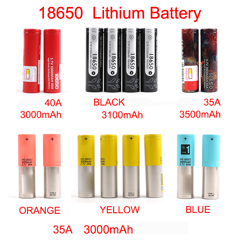 Rechargeable battery New Arrival 18650 Battery 3000mAh-3500mAh for Mix brand BLACK lithium battery Fast shipping By FedEx
Rechargeable battery New Arrival 18650 Battery 3000mAh-3500mAh for Mix brand BLACK lithium battery Fast shipping By FedEx