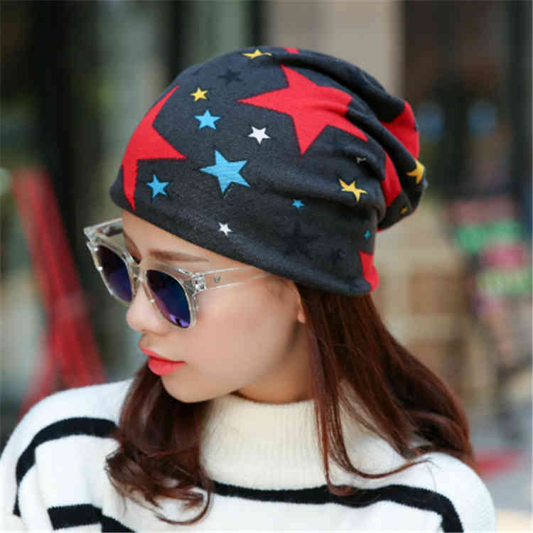 Hats Caps Spring and Autumn Multifunctional Confinement Magic Scarf Hat Female Outdoor Riding Pile Cover Chemotherapy