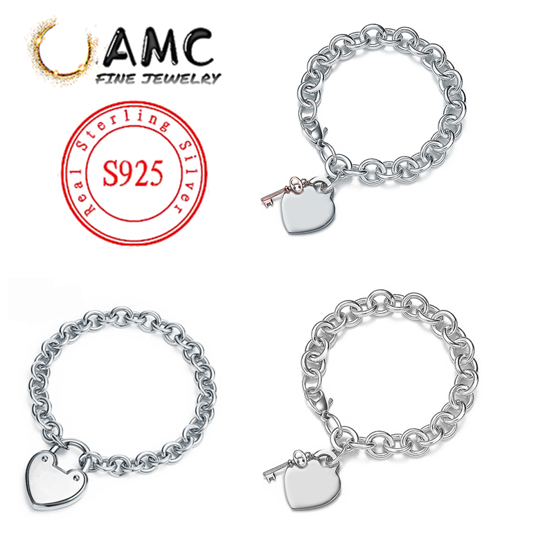 High quality brand Cuff sterling silver 925S classic fashion ladies heart key bracelet with original engraved female jewelry
High quality brand Cuff sterling silver 925S classic fashion ladies heart key bracelet with original engraved female jewelry