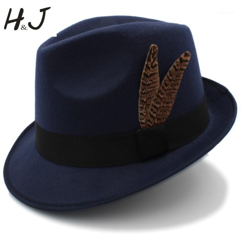 Vintage Wool Men Trilby Felt Fedora Hat With Fashion Feather Gentleman Elegant Dad Winter Autumn Jazz Caps1, Red
Vintage Wool Men Trilby Felt Fedora Hat With Fashion Feather Gentleman Elegant Dad Winter Autumn Jazz Caps1, Red