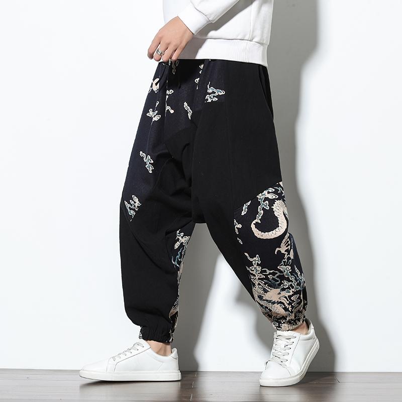 Chinoise-style Casual Pants for Men in Large Print Pants and Japanese Loose-fitting Halon with Wide Legs
Chinoise-style Casual Pants for Men in Large Print Pants and Japanese Loose-fitting Halon with Wide Legs