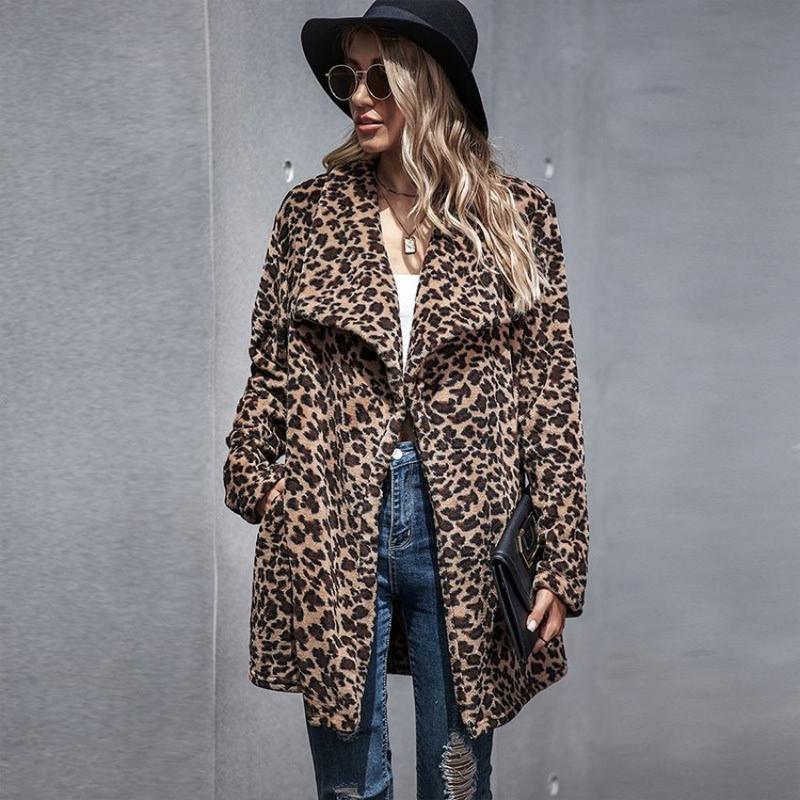 Autumn Winter Faux Fur Coat Mid-LengthLarge Lapel Leopard Coat European and American Loose Overcoat Women, Leopard print
Autumn Winter Faux Fur Coat Mid-LengthLarge Lapel Leopard Coat European and American Loose Overcoat Women, Leopard print