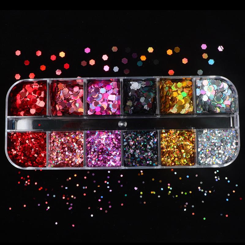 12 Girds Holographic Mix Laser Hexagon Shape Sparkly Nail Glitter for Nail Decorations 3D Sequins for Art Accessories
12 Girds Holographic Mix Laser Hexagon Shape Sparkly Nail Glitter for Nail Decorations 3D Sequins for Art Accessories