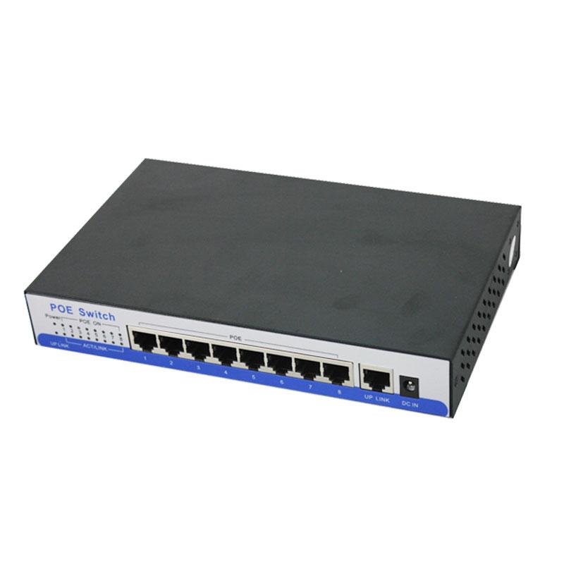 

H8 port gigabit switch poe 9 10/100/1000mbps rj45 port 8 IEEE802.3af/at active poe for Dahua Hik WAPA 3M 1080P HD IP camera CCTV