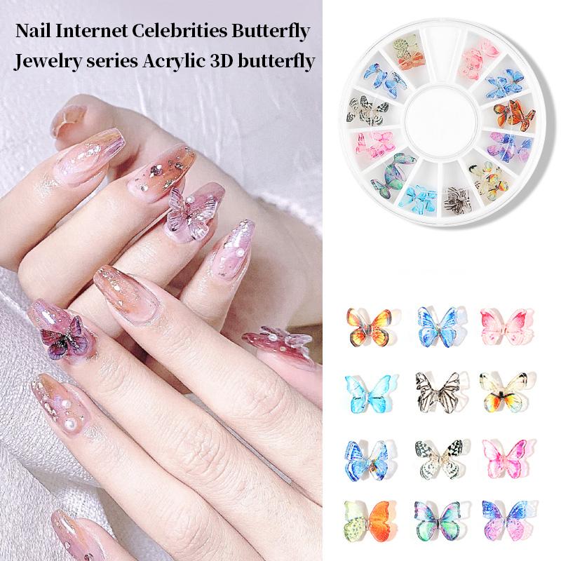 3D Butterfly Nail Art Decoration Accessories Acrylic Alloy Wood Pulp Nail Tips Decal Decorations Manicure Accessories Tool
3D Butterfly Nail Art Decoration Accessories Acrylic Alloy Wood Pulp Nail Tips Decal Decorations Manicure Accessories Tool