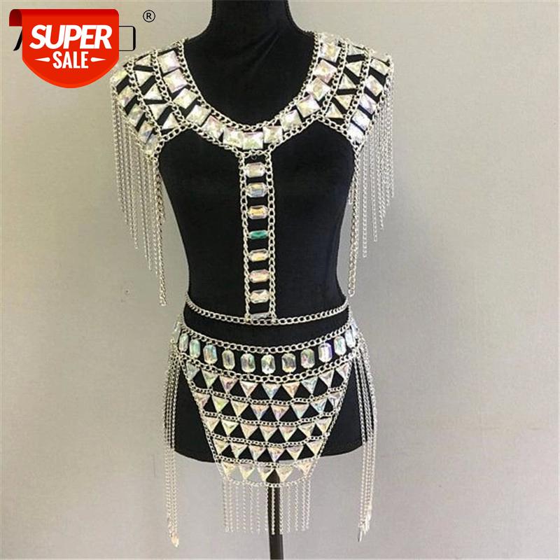 AKYZO Crazy crystal sequin women 2 Piece Sets funny Festival Outfits handmade patchwork metal tassel chain Crop Top women's set #tf61, White
AKYZO Crazy crystal sequin women 2 Piece Sets funny Festival Outfits handmade patchwork metal tassel chain Crop Top women's set #tf61, White