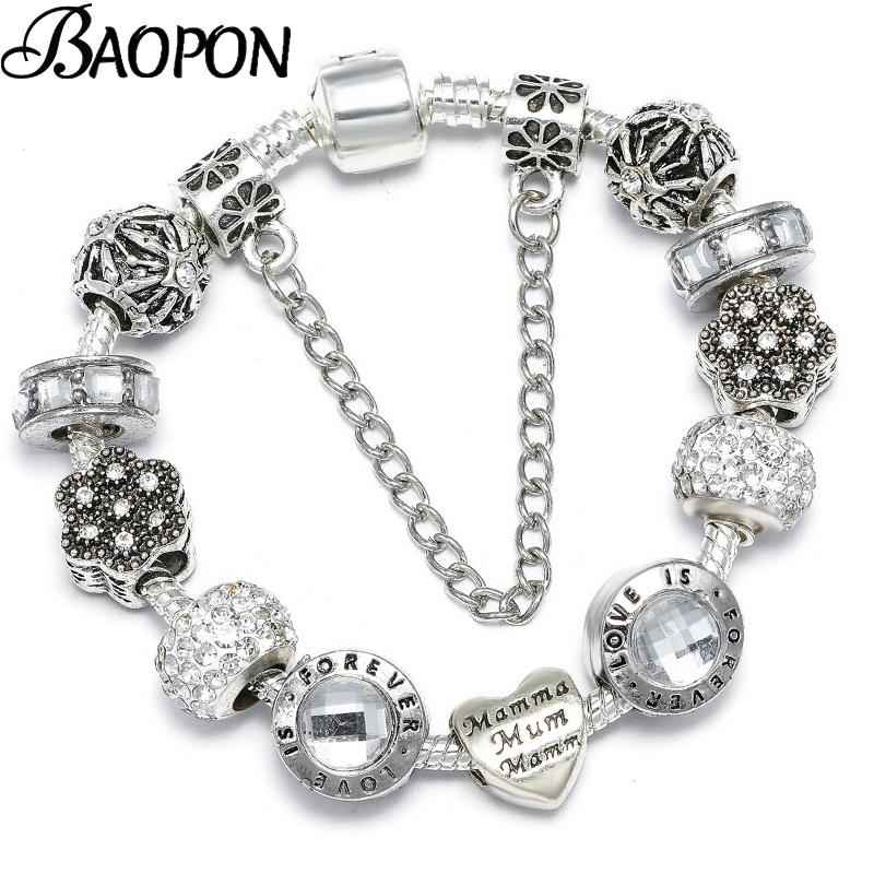 BAOPON European Style Crystal Heart Beads Charm Bracelets DIY Fashion Brand Bracelets & Bangles For Women Nice Jewelry Gift
BAOPON European Style Crystal Heart Beads Charm Bracelets DIY Fashion Brand Bracelets & Bangles For Women Nice Jewelry Gift