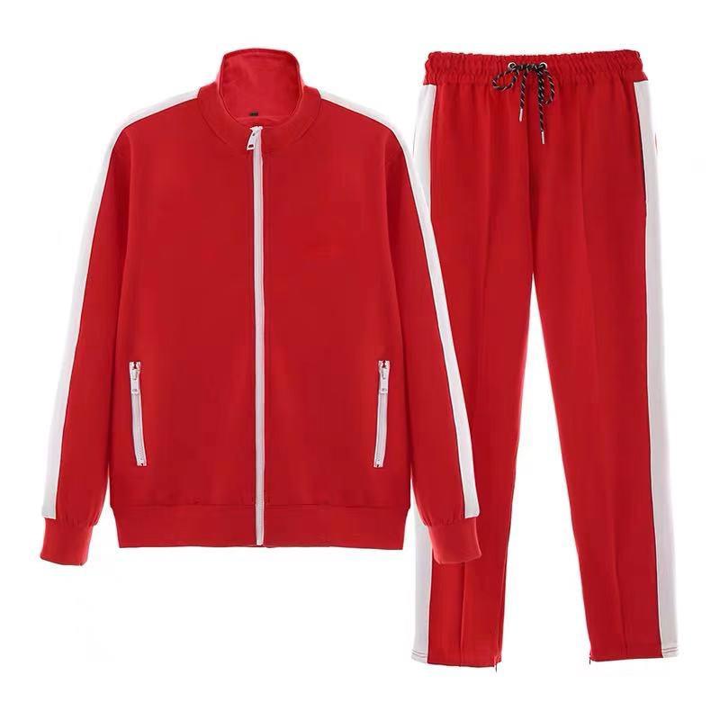 European and American leisure sports simple suit, tide brand men and women simple zipper stand collar jacket jacket webbing suit, Red
European and American leisure sports simple suit, tide brand men and women simple zipper stand collar jacket jacket webbing suit, Red