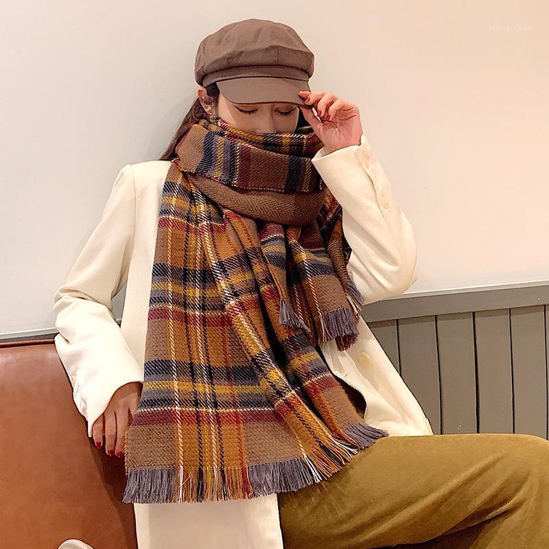 Scarves 2021Korean Autumn Winter Cashmere Double Side Plaid Women's Scarf Warm And Thickened Student Long Shawl Cosplay1
Scarves 2021Korean Autumn Winter Cashmere Double Side Plaid Women's Scarf Warm And Thickened Student Long Shawl Cosplay1