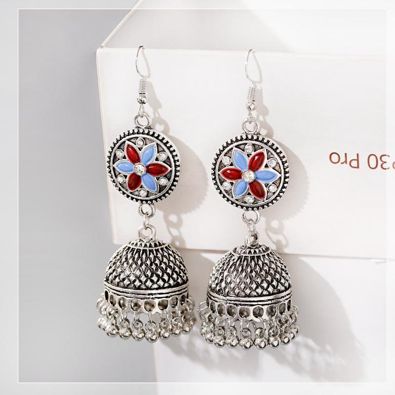 Dangle & Chandelier Womens Silver Color Beads Tassel Jhumka Earrings Ethnic Vintage Flower Bollywood Oxidized Bell Earrings1
Dangle & Chandelier Womens Silver Color Beads Tassel Jhumka Earrings Ethnic Vintage Flower Bollywood Oxidized Bell Earrings1