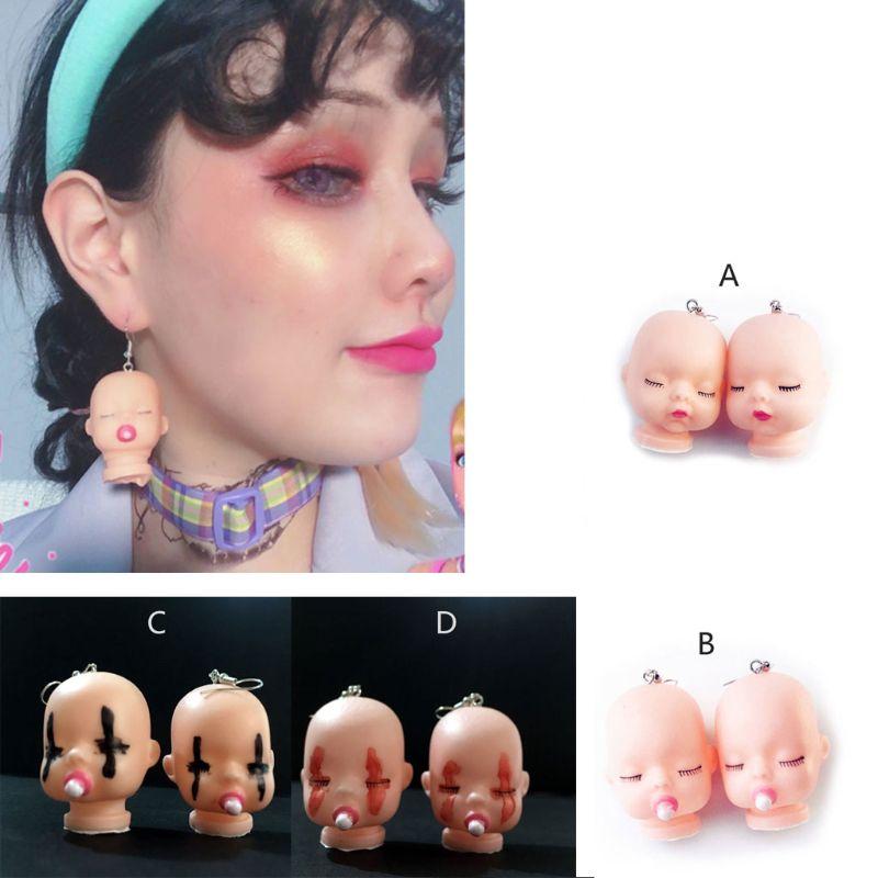 Handmade Funny Broken Sleepy Doll Stud Earrings Baby Dolls Head Toy Women Jewelry Unisex For Cosplay Halloween Party
Handmade Funny Broken Sleepy Doll Stud Earrings Baby Dolls Head Toy Women Jewelry Unisex For Cosplay Halloween Party
