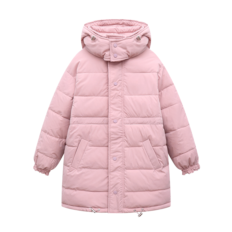 Fashion Long Hooded Parka Oversize Coat New Winter Jacket Women Casual Solid Thick Warm Parka Female Office Lady 201019