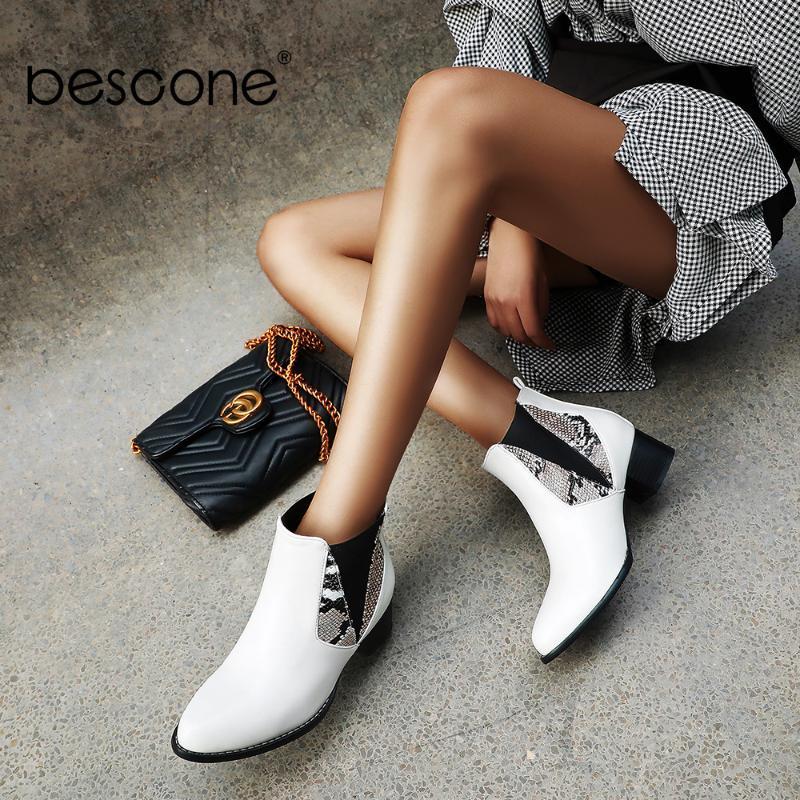 BESCONE Snake Pattern Women Mid-Calf Boots Winter Handmade Warm Zipper Med Heel Shoes New Round Toe Square Heel Lady Boots BM2291, Black
BESCONE Snake Pattern Women Mid-Calf Boots Winter Handmade Warm Zipper Med Heel Shoes New Round Toe Square Heel Lady Boots BM2291, Black