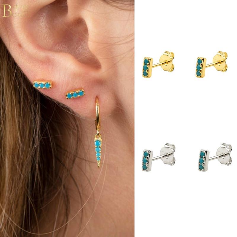BOAKO Ins Turquoise Earrings 2021 Trend Joyero Silver 925 Jewelry Stud Earrings Girl Earring Piercing Ear Cuff #19
BOAKO Ins Turquoise Earrings 2021 Trend Joyero Silver 925 Jewelry Stud Earrings Girl Earring Piercing Ear Cuff #19