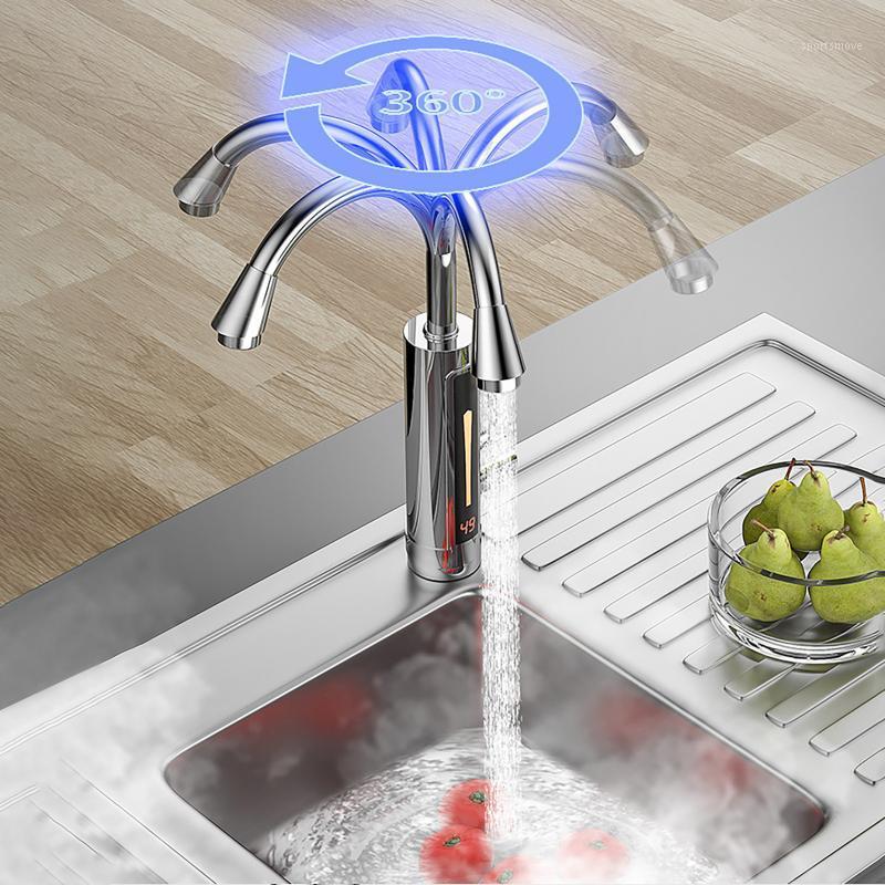 

40# Electric Kitchen Instant Heating Faucet Heater Hot Cold Dual-use Tankless Water Quickly Heating Tap Shower With faucet1