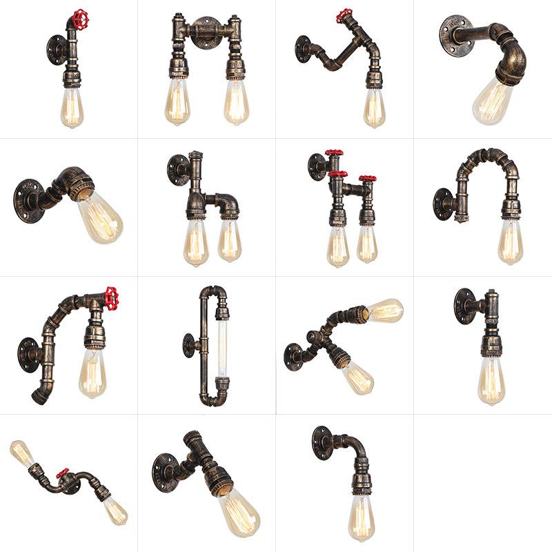 Vintage Steam Punk Loft Industrial Iron Rust Water Pipe Retro Wall Lamp Led E27 Sconce Lights Fixtures Industrial House Lighting
Vintage Steam Punk Loft Industrial Iron Rust Water Pipe Retro Wall Lamp Led E27 Sconce Lights Fixtures Industrial House Lighting