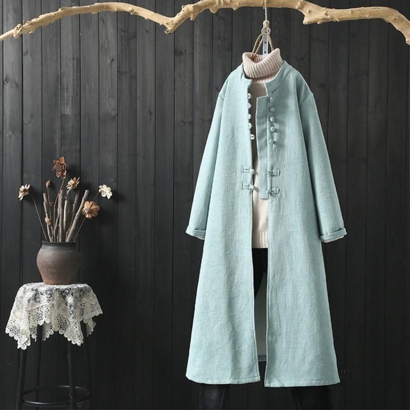 New Cotton Women Trench 2020 Spring Chinese Retro National Style Coat Long Sleeve Button Cotton Linen Outwear Female, White
New Cotton Women Trench 2020 Spring Chinese Retro National Style Coat Long Sleeve Button Cotton Linen Outwear Female, White