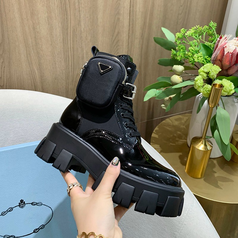 Womens Brushed Rois Leather and Nylon Ankle Boots Black White Women Fashion Platform Boots Lady Snow Martin Boot with Removable Pouch
Womens Brushed Rois Leather and Nylon Ankle Boots Black White Women Fashion Platform Boots Lady Snow Martin Boot with Removable Pouch