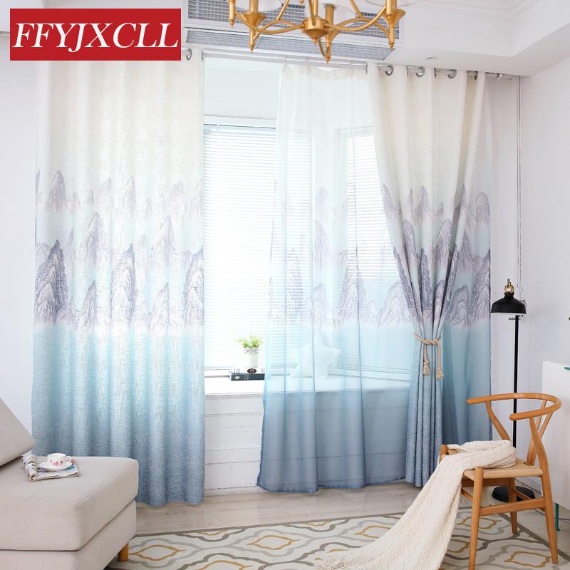 Cotton Linen Cloth Fabric Chinese Landscape Scenic Curtains for Living Room Bedroom Window Tulle Finished Product Custom Made, Blue tulle
Cotton Linen Cloth Fabric Chinese Landscape Scenic Curtains for Living Room Bedroom Window Tulle Finished Product Custom Made, Blue tulle