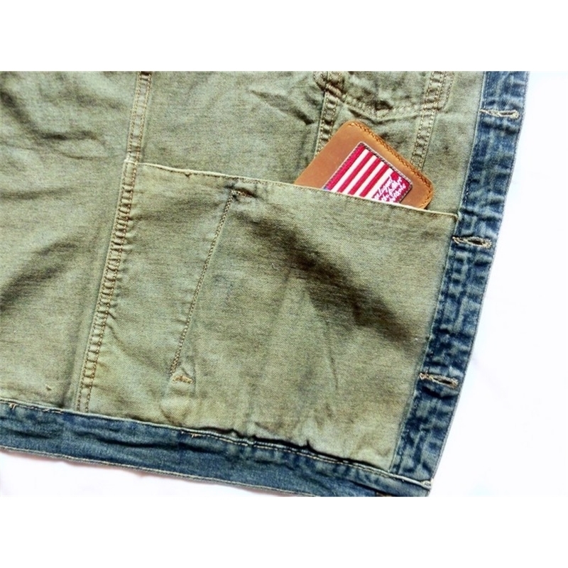 Denim vests blue Jeans Motorcycle vest Biker blue Jeans Sleeveless jacket punk Cowboy Fashion 6XL 201128